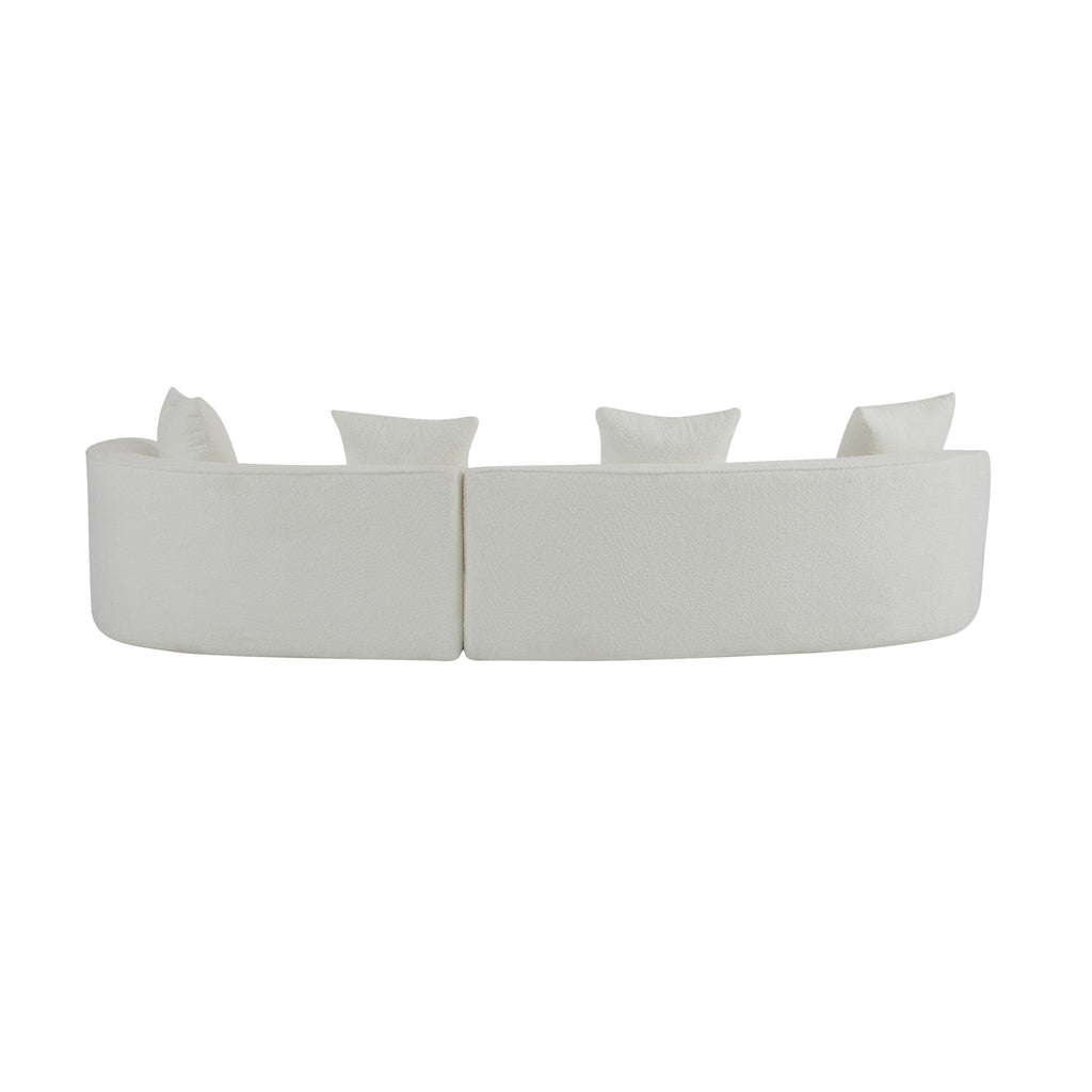 Elegant Curved Sectional Sofa With Full Foam Comfort