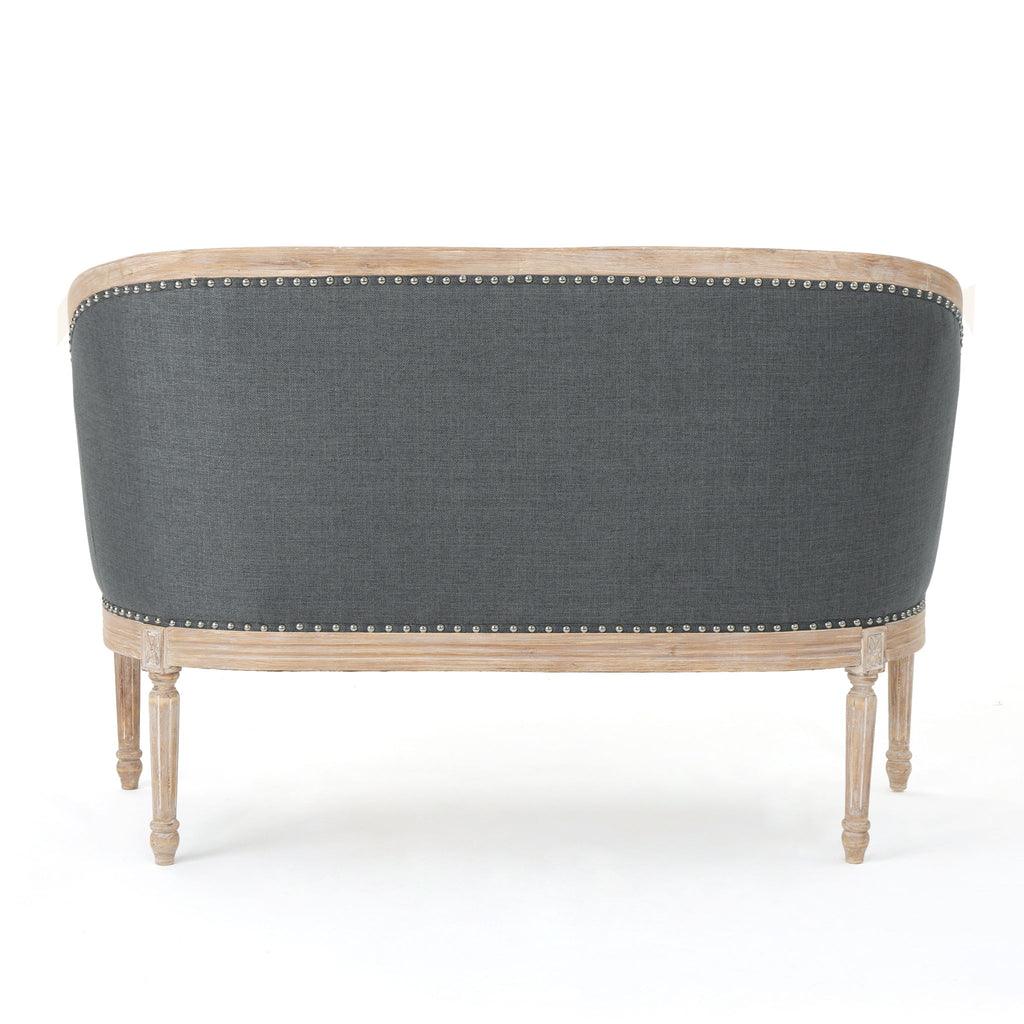 French Country Chesterfield Style Tufted Loveseat