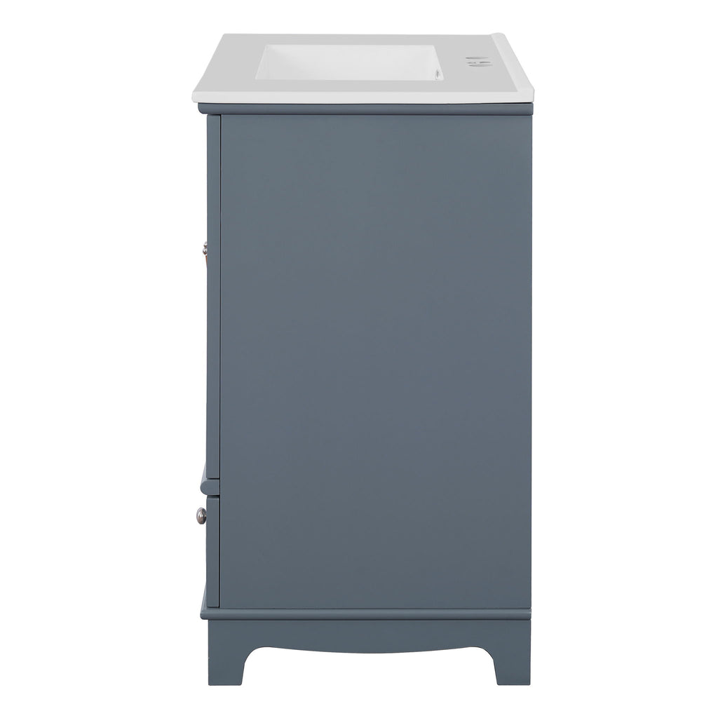 Bathroom Vanity With Sink, Cabinet With Adjustable Shelf And Drawer Divider