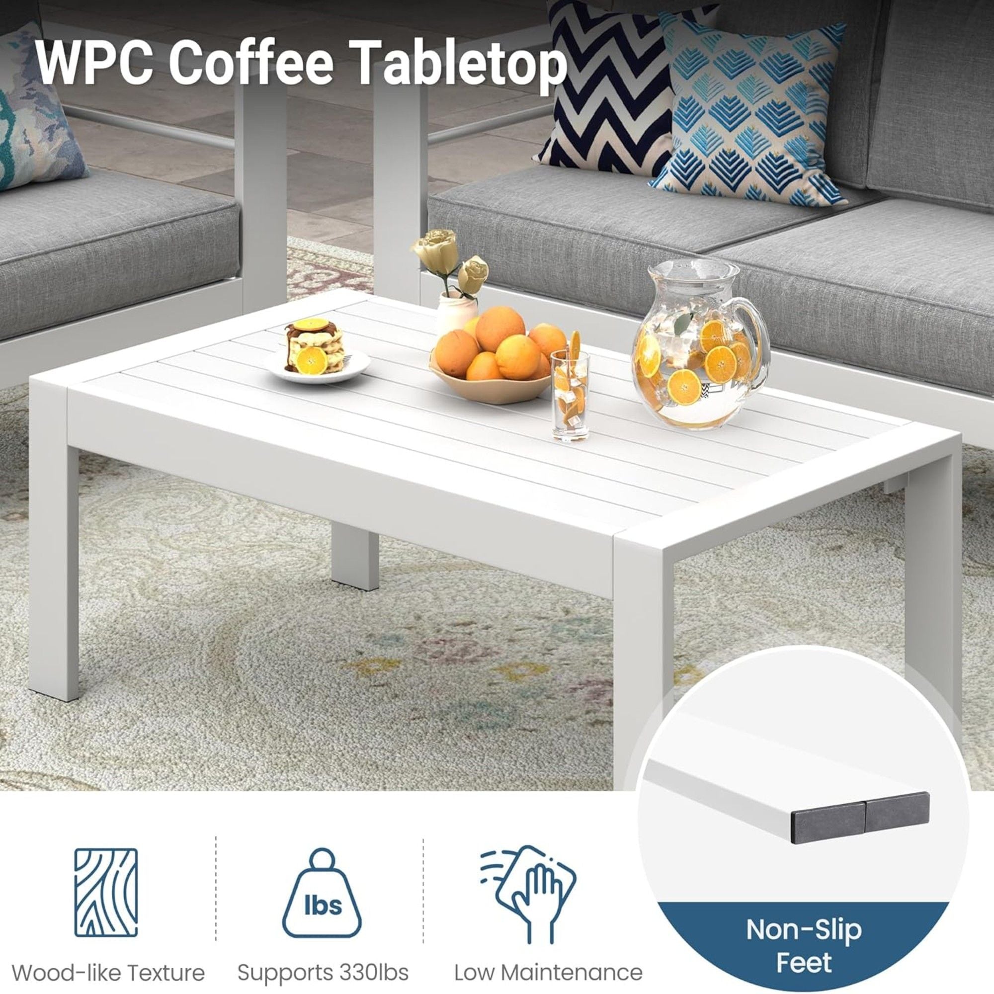 Modern Rectangle Outdoor Coffee Table