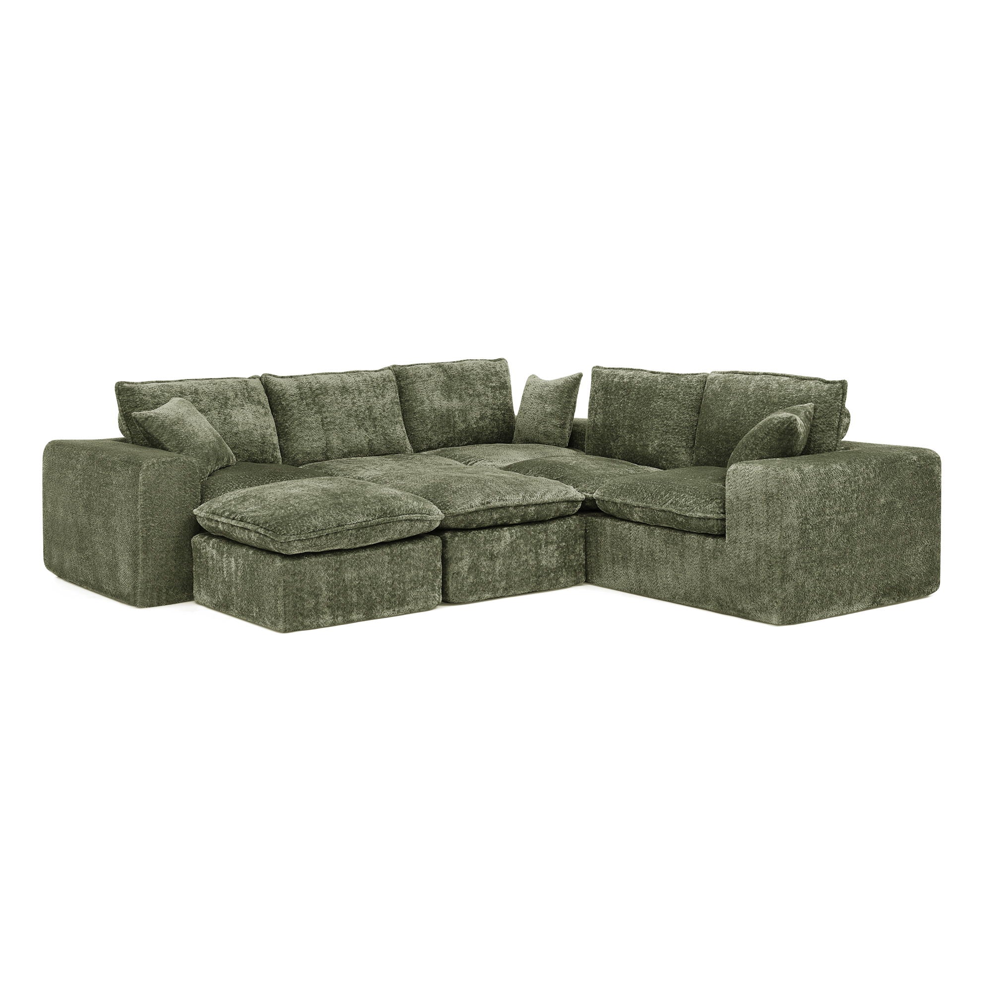 Sectional Sofa With Moveable Ottoman