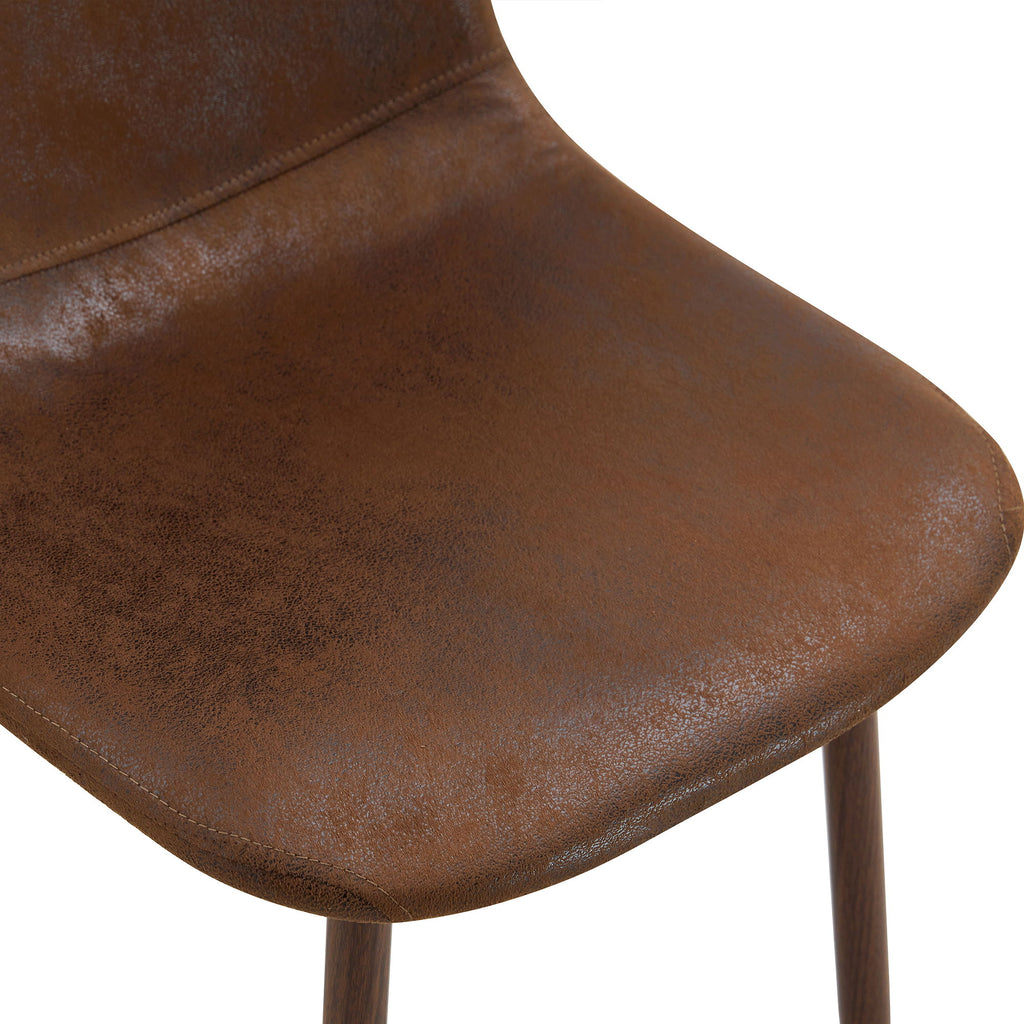 (Set of 4) Backrest AndTransfer Legs Chairs Adding A Touch Of Elegance To Minimalist And Scandinavian Style Homes - Walnut