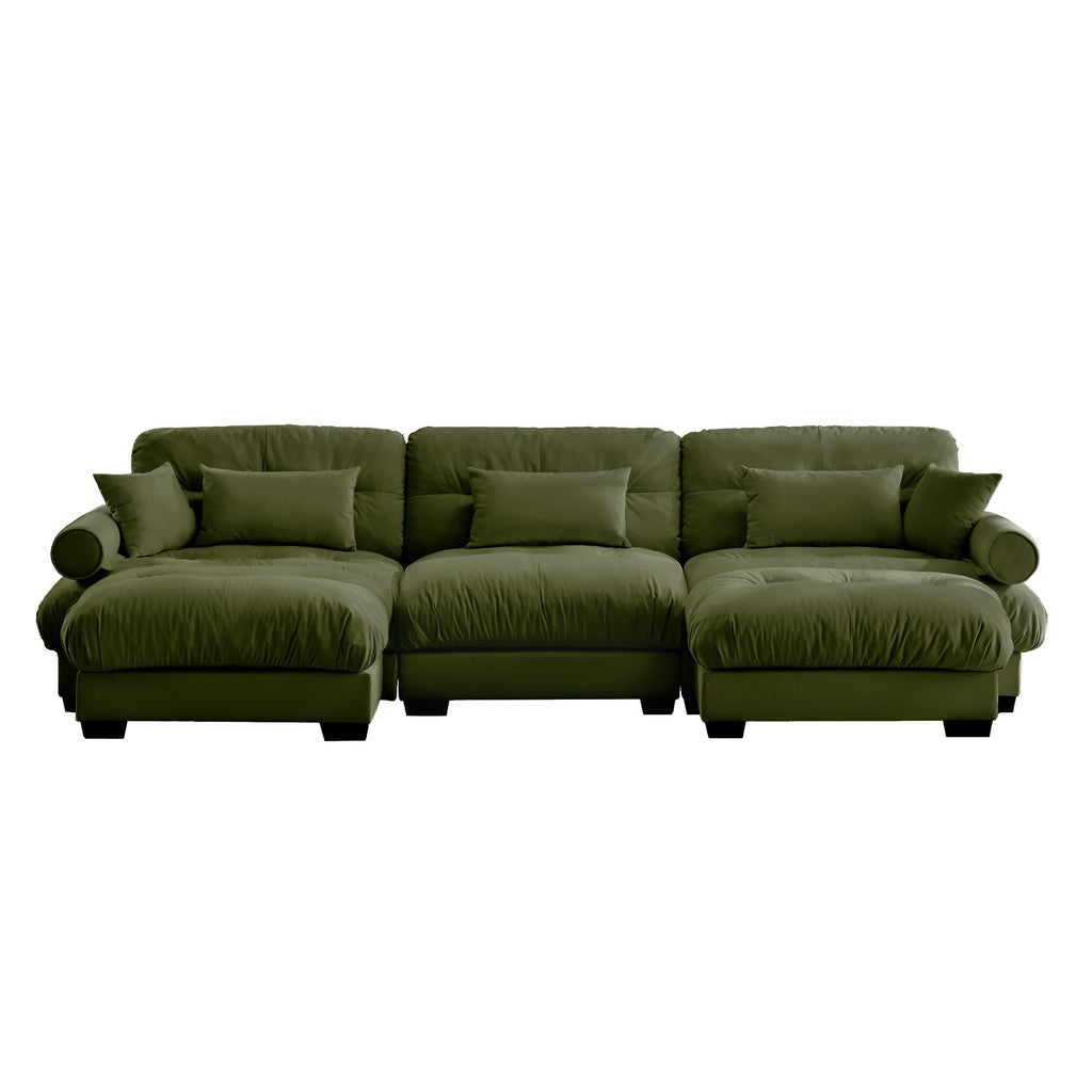 Super Comfort Oversized Modular Sectional Sofa With Movable Ottoman