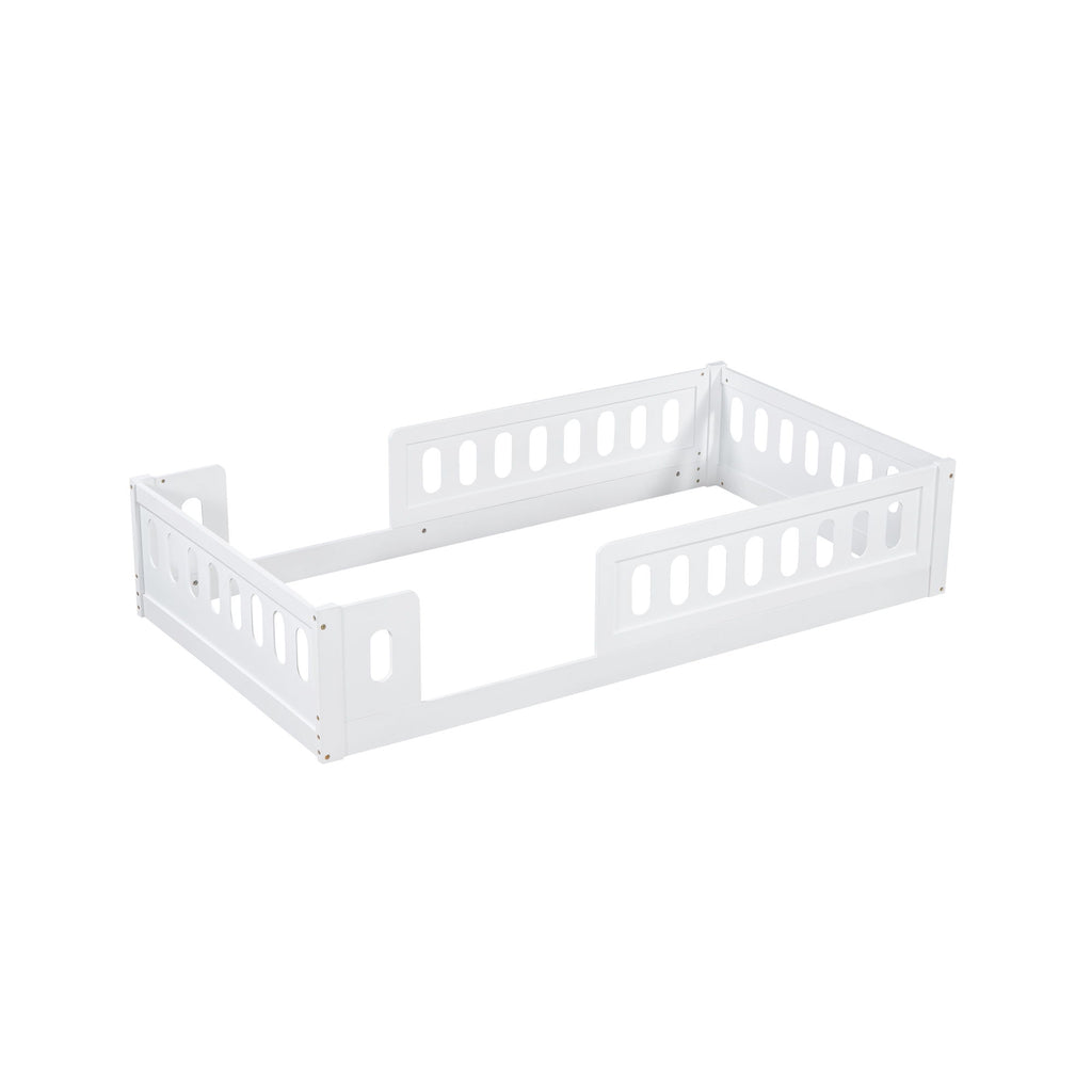 Platform Bed With Guardrail