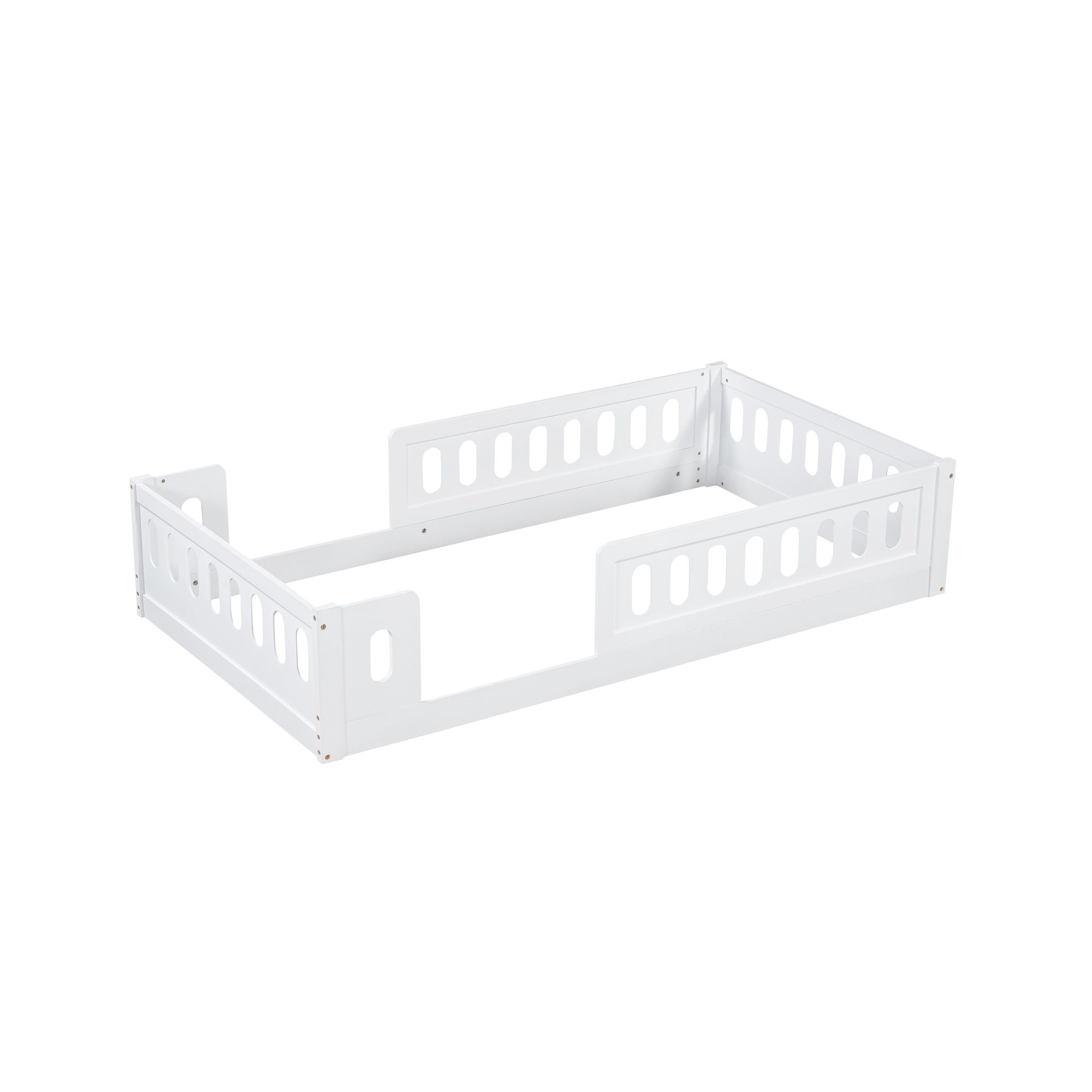 Platform Bed With Guardrail