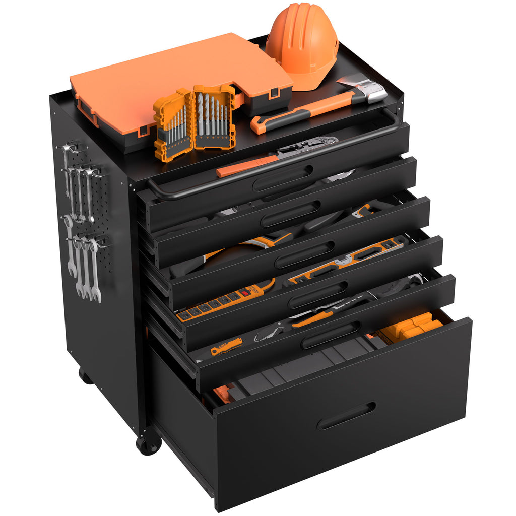 Rolling Tool Cabinet Heavy Duty Garage Storage With Lockable Doors