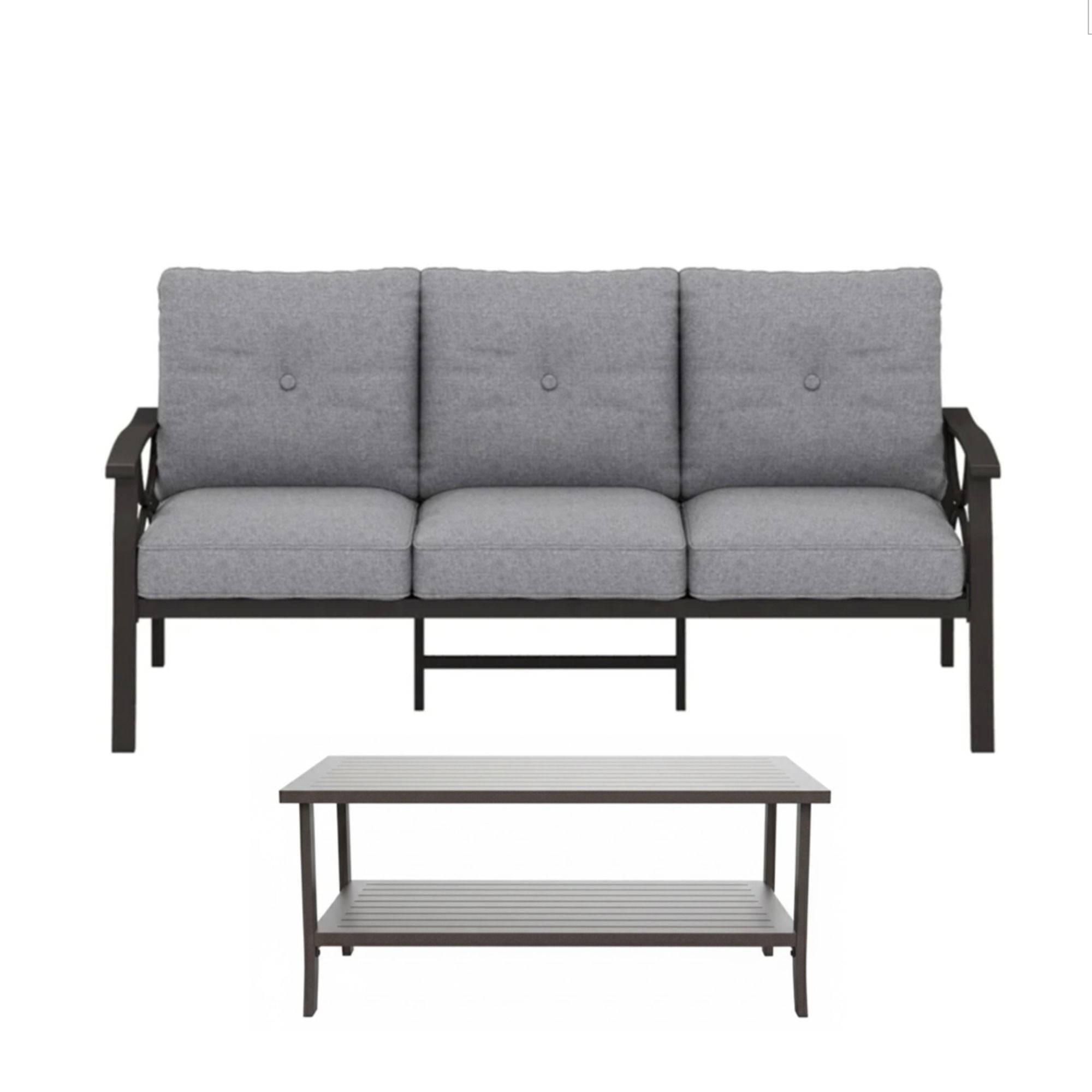 Patio Furniture Set With Coffee Table And Cushions For Backyard