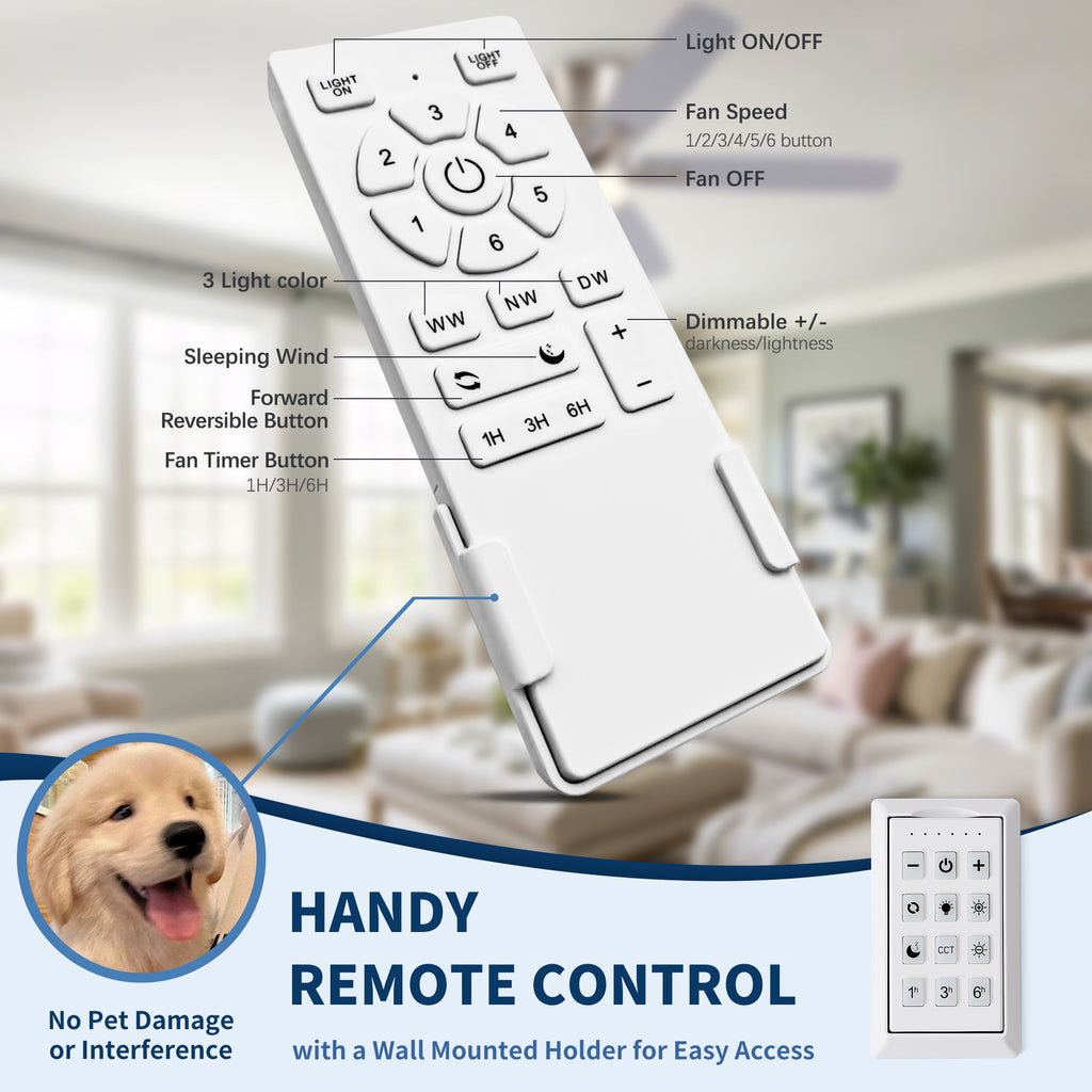Mordern Flush Mount Ceiling Fan With Light And Remote Control