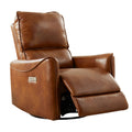 Electric Recliner Chair With Rocker And Swivel Function - Brown