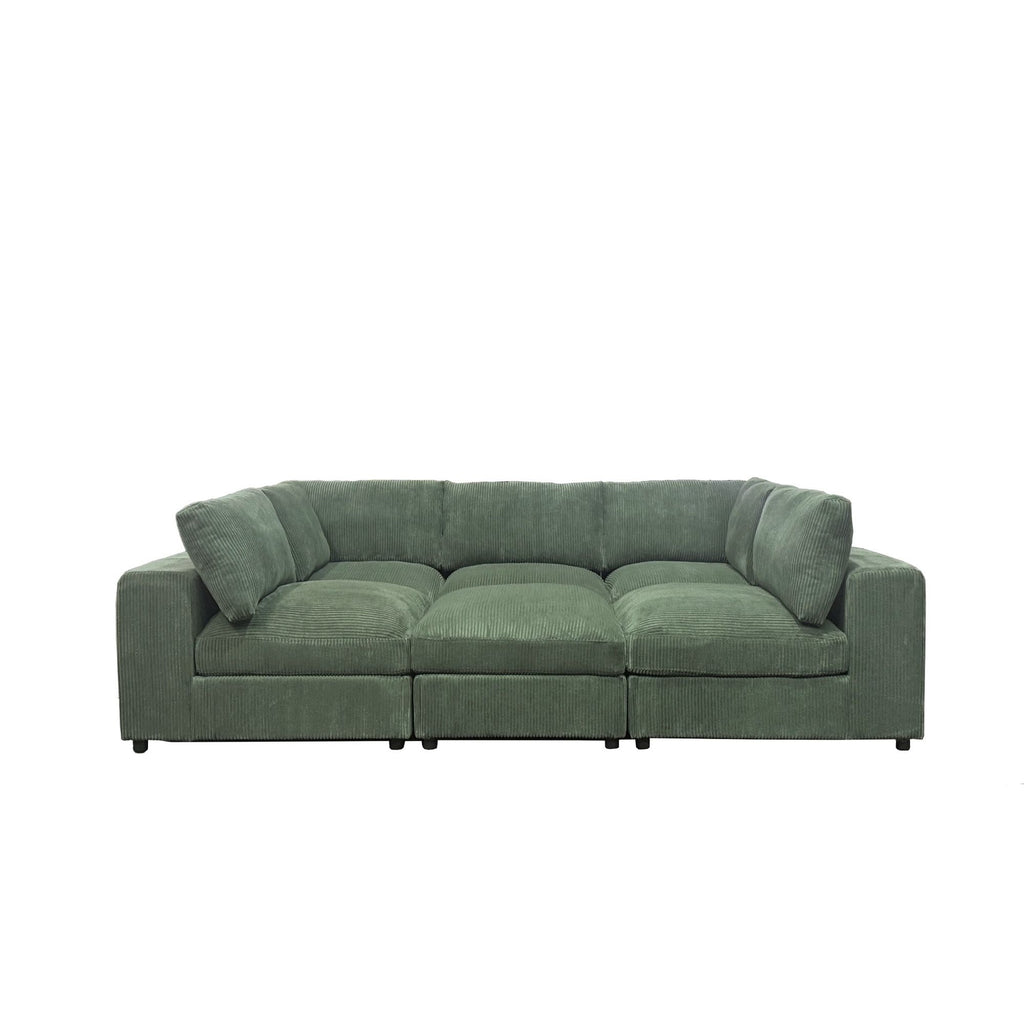 Reversible Modular Sectional Sofa With Custom Configuration