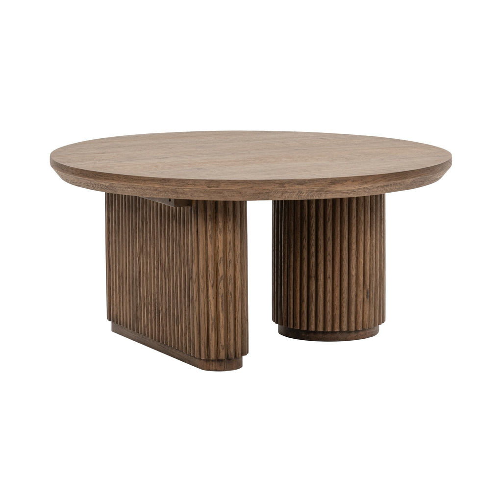 Vander - Solid Wood Round Coffee Table