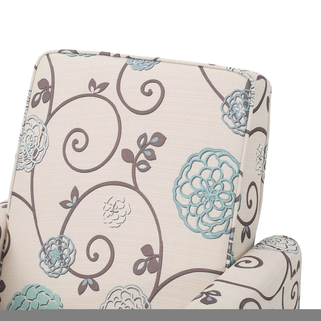 Push Back Upholstered Recliner Armchair