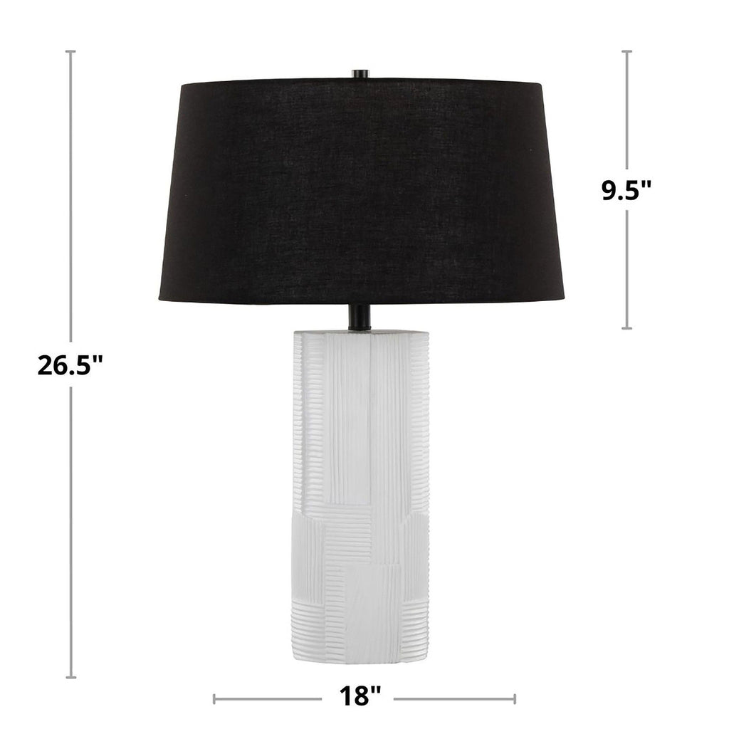 Petra - Contemporary Table Lamp (Set of 2) - Cream / Black