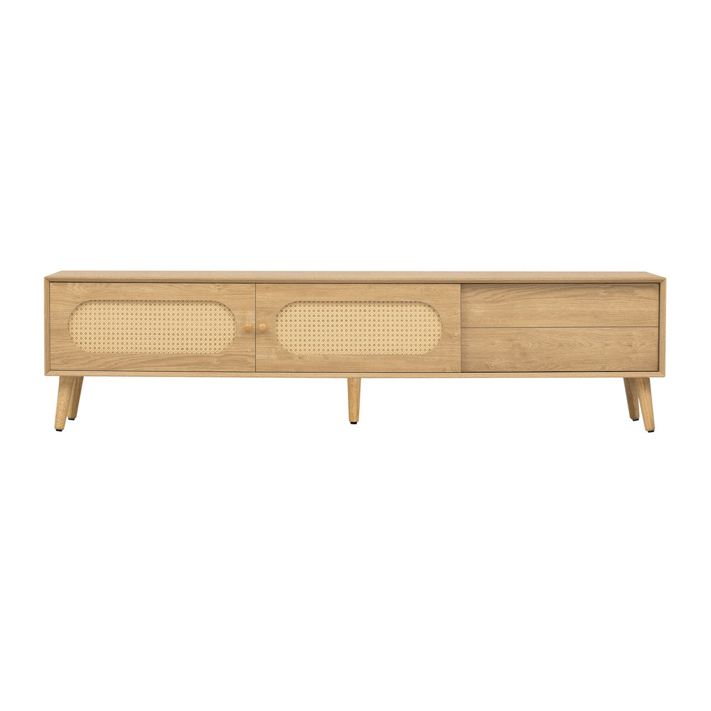 TV Stand For TVs Up To 80", Media Console, Cabinet - Natural