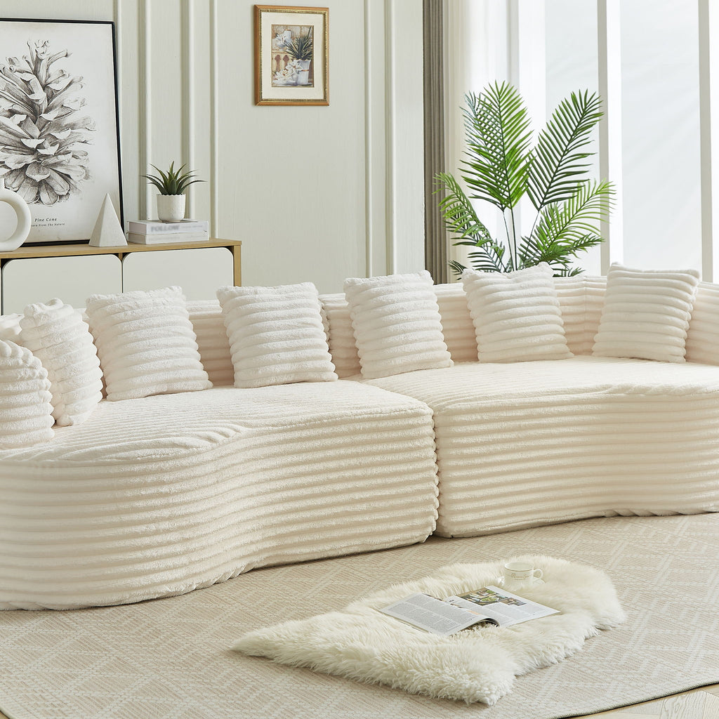 Sectional Sofa, Oversized 4 Seater With Deep Seat Design