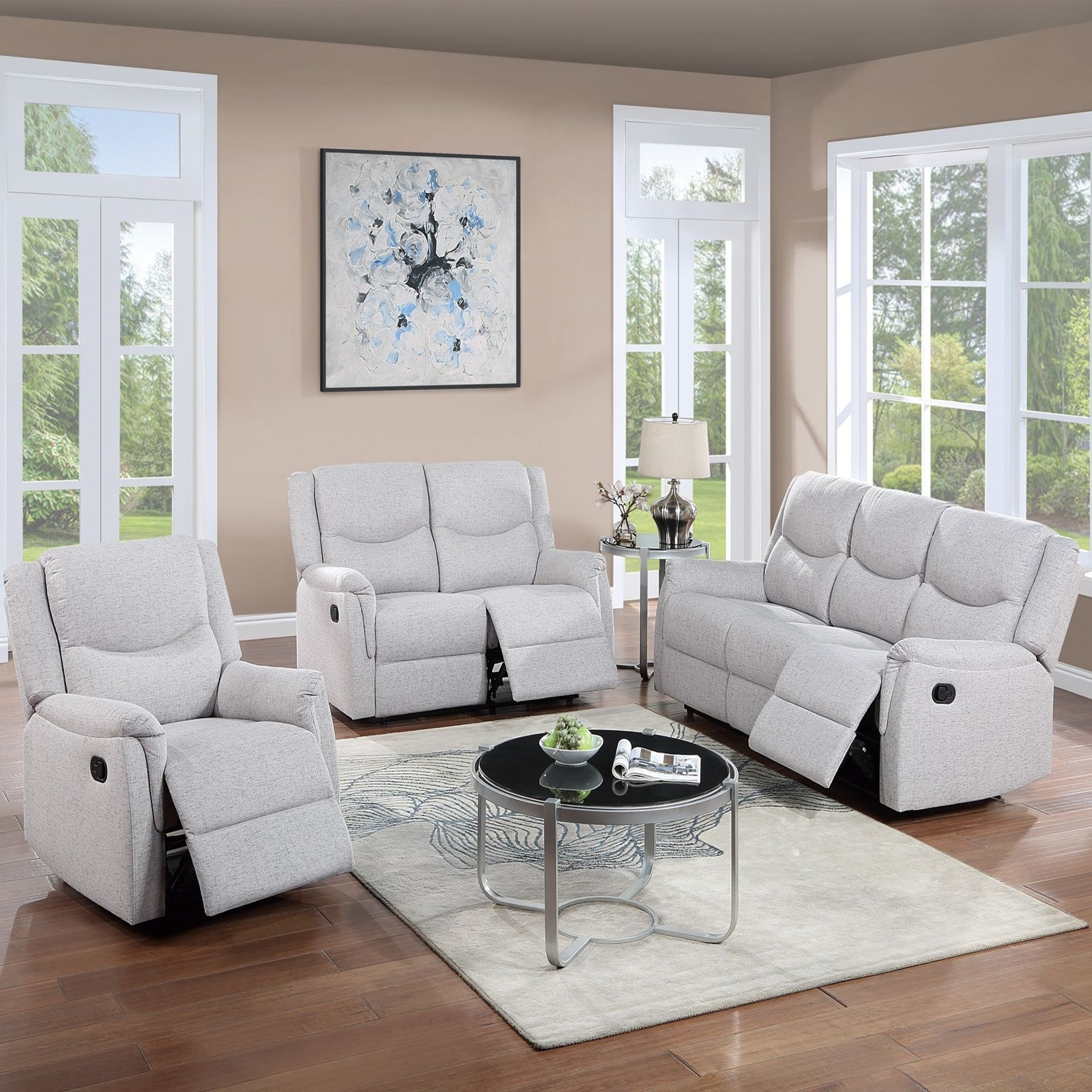 2 Piece Living Room Set With Loveseat And Recliner