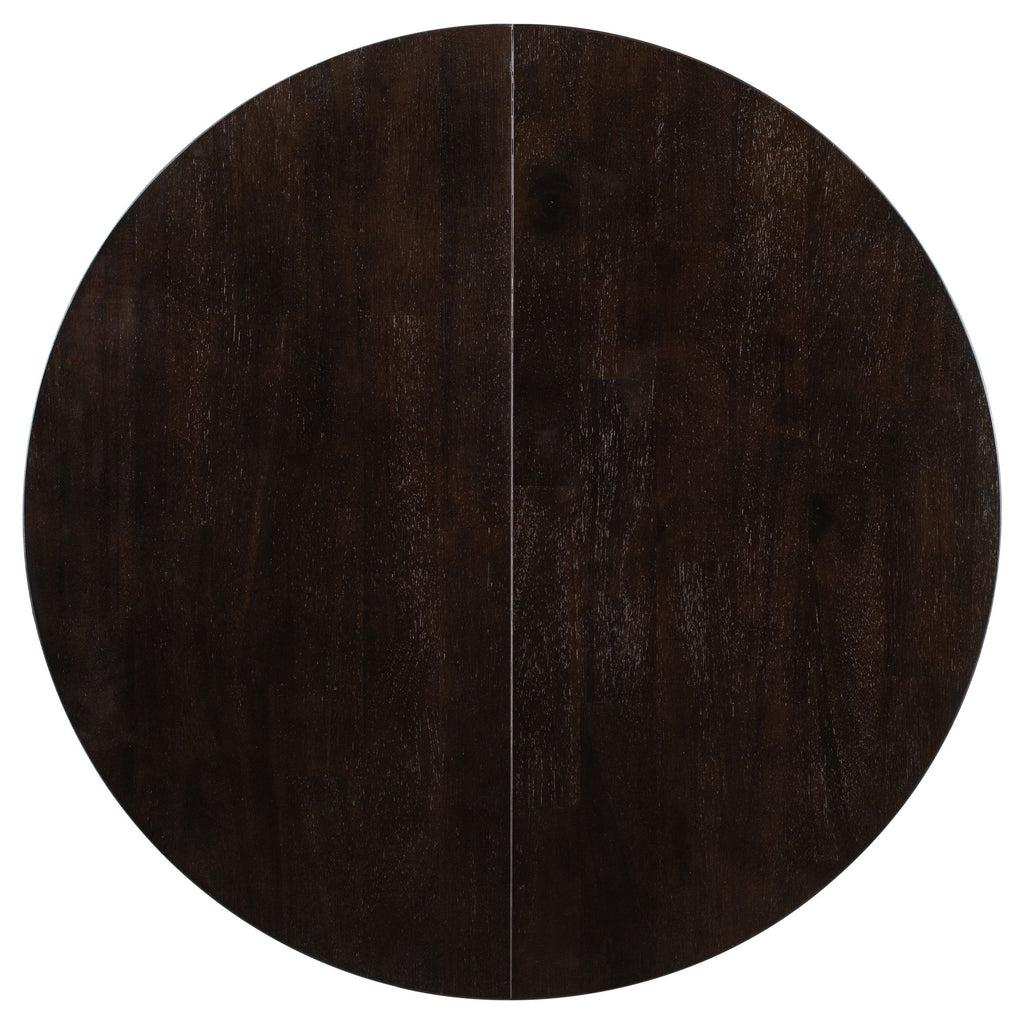 Gia - Round Extendable Dining Table With 16" Leaf Wood