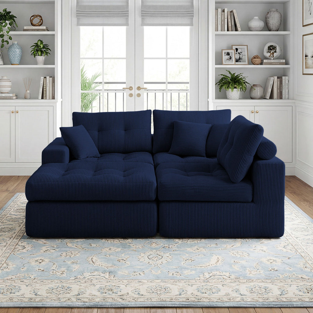 Corner Chaise L-Shaped Sectional Sofa Bed