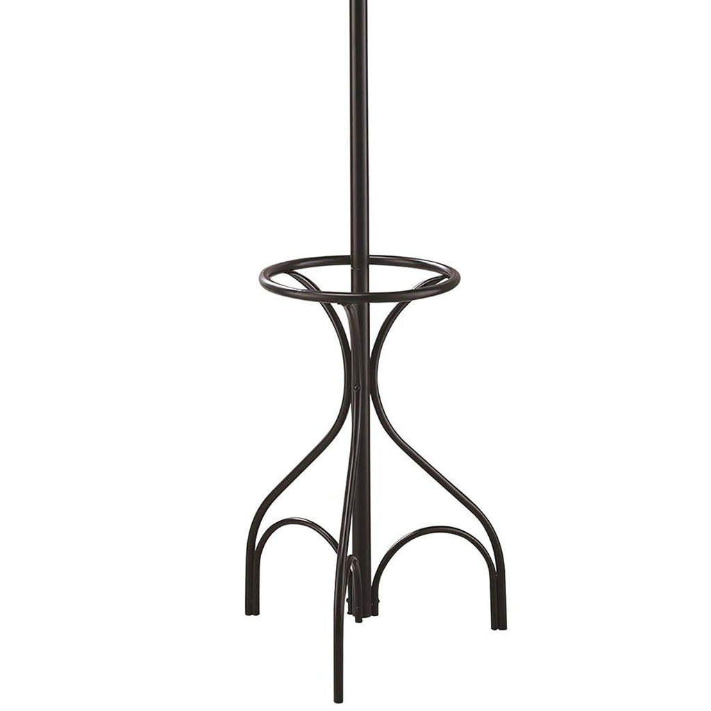 12 Hook Coat Rack With Umbrella Holder - Black