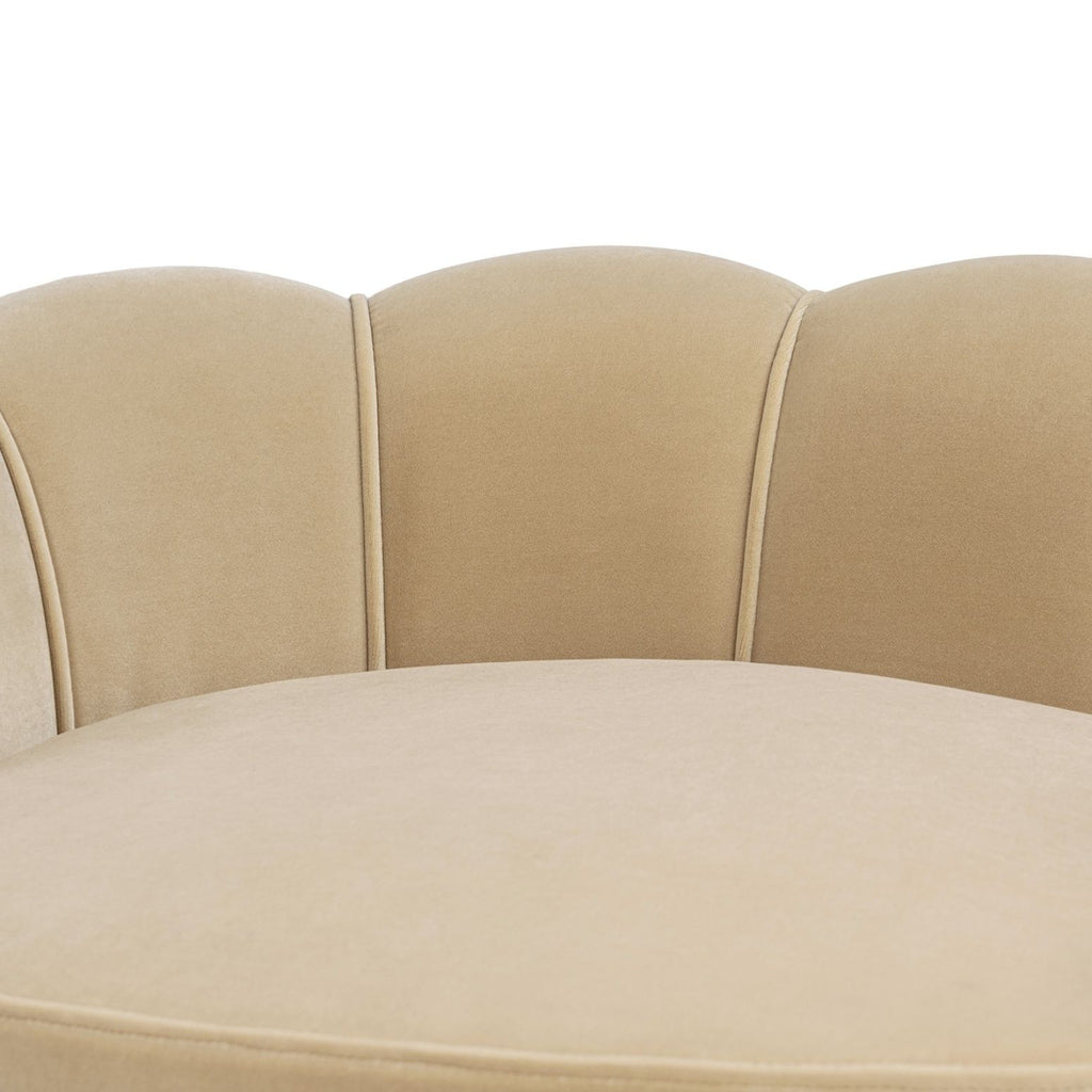 Clara - Medium Scalloped Pet Sofa Bed - Brown