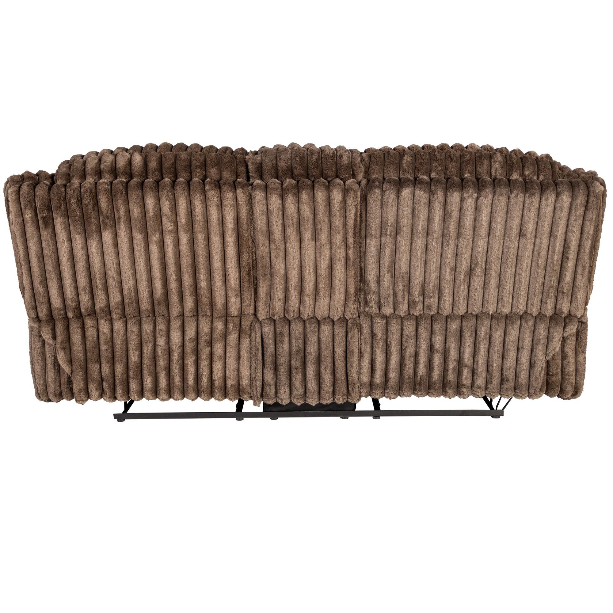 Contemporary Motion Loveseat With Console Storage