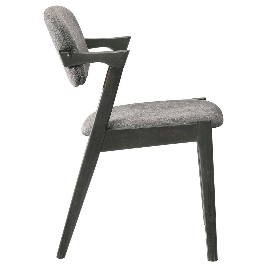 Modern Dining Chair And Zigzag Arm Design (Set of 2)