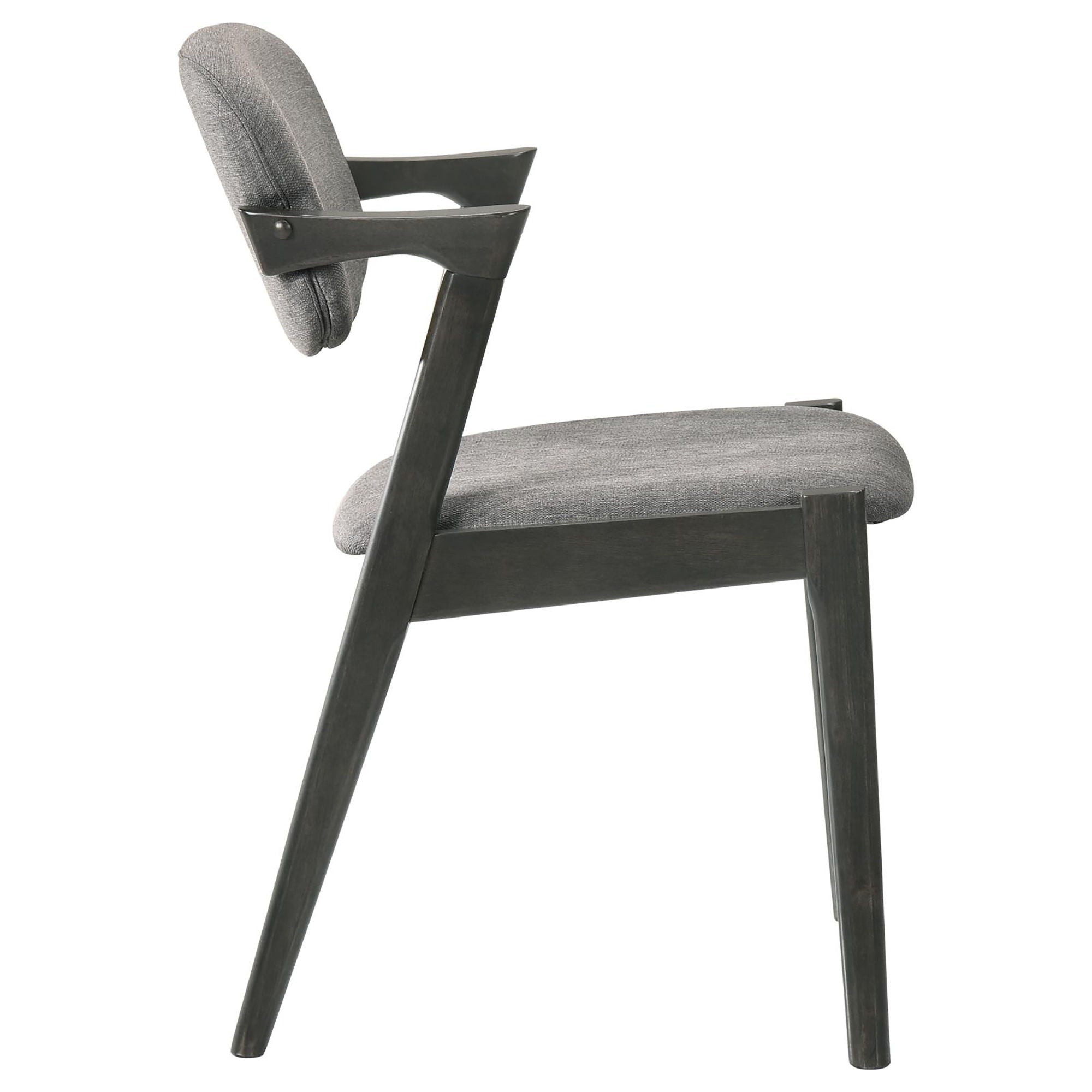 Modern Dining Chair And Zigzag Arm Design (Set of 2)