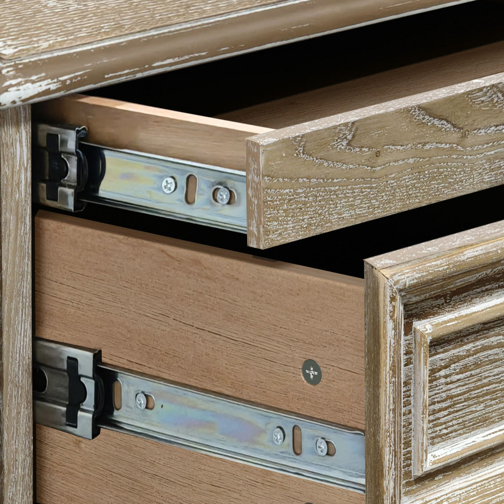 Farmhouse Nightstand With 4 Drawers