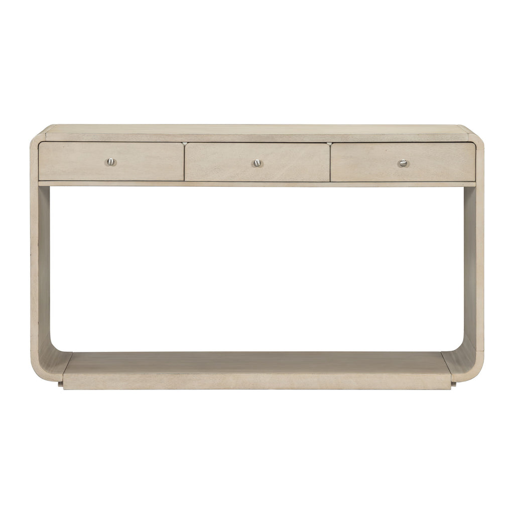 Console Table With 3 Drawers And Display Shelf
