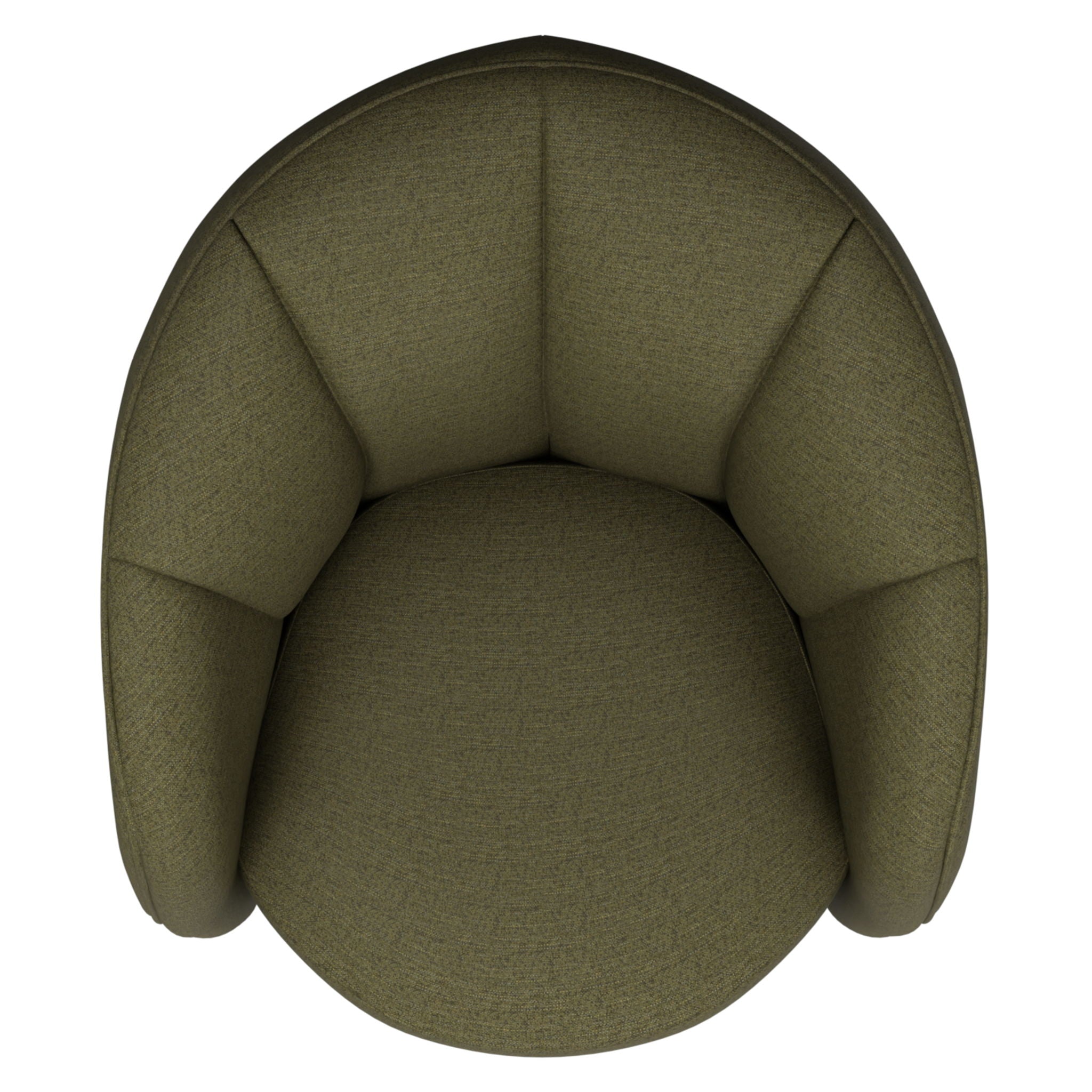Barrel Chair With Nesting Ottoman - Forest Green