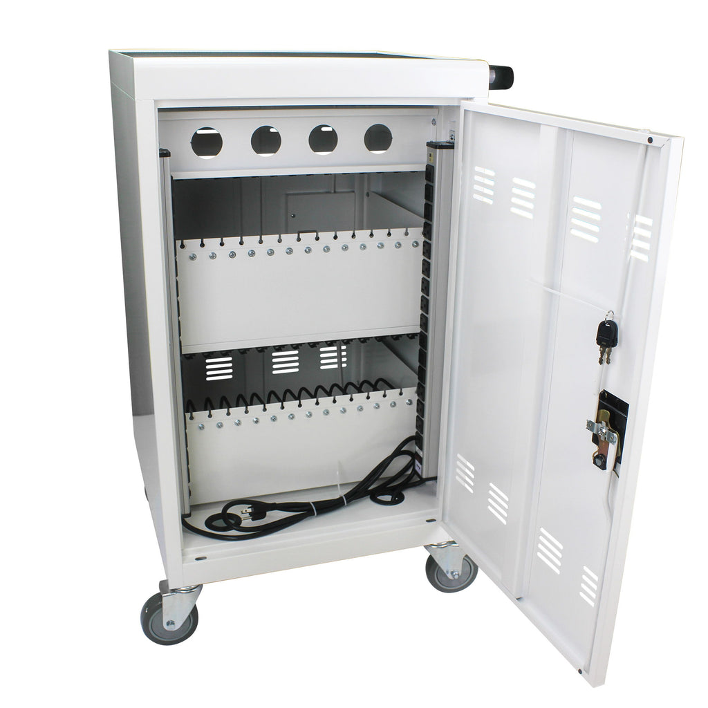 Mobile Charging Cart Station For book, Tablet And Laptop Computer With Power Strip Included