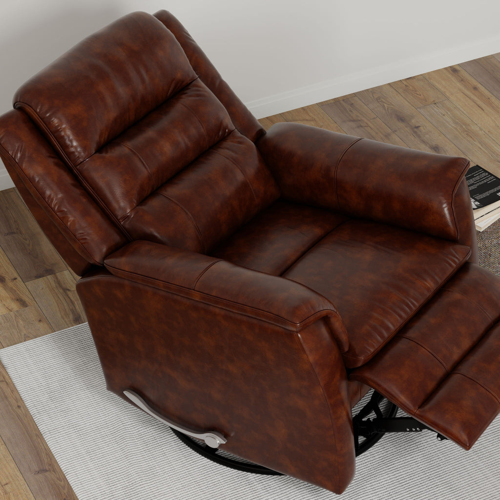 Swivel Recliner With Manual Adjustable Footrest