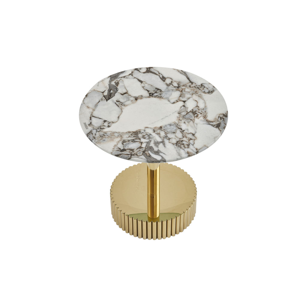 End Table For Living Rooms - Gold / White