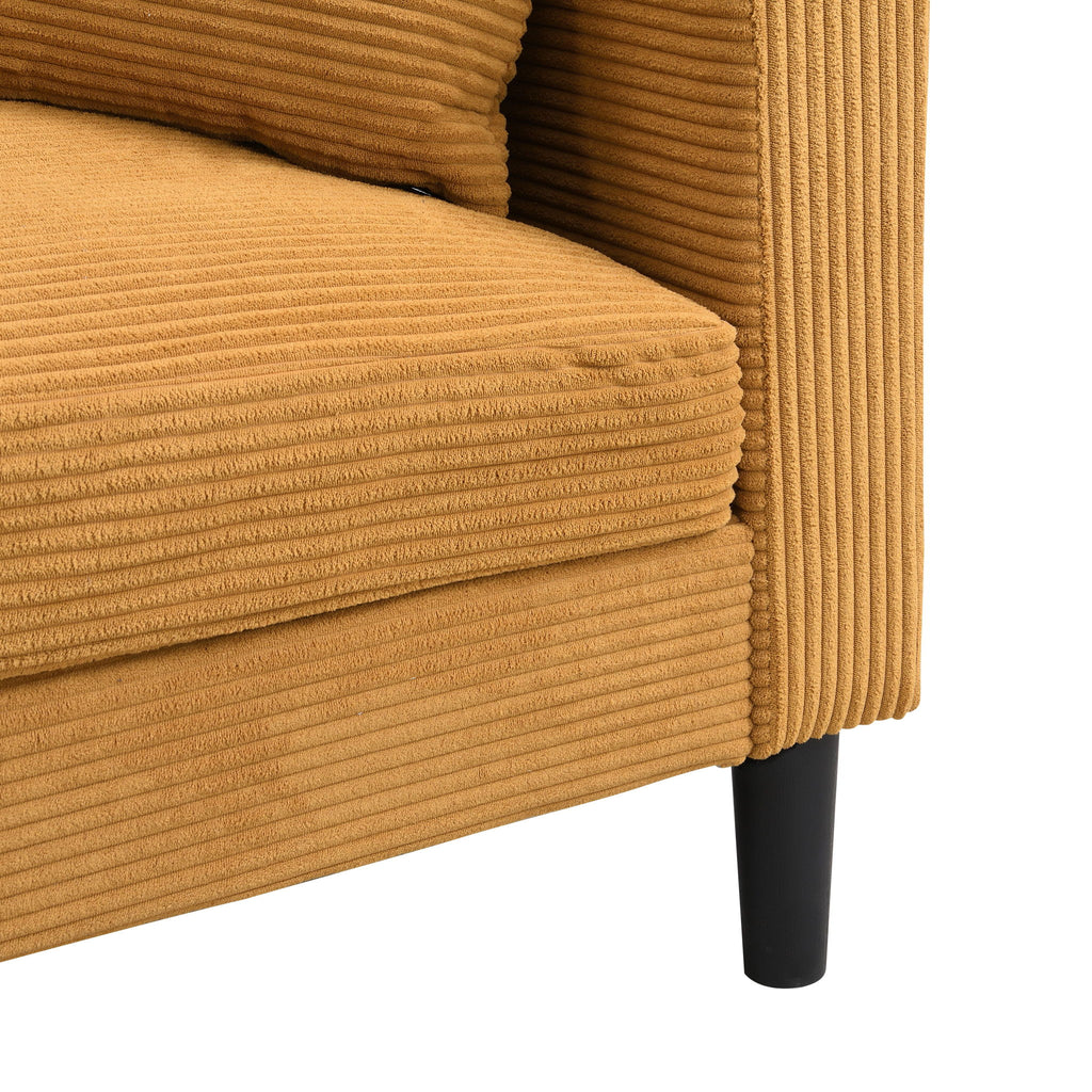 Modern Upholstered 2 Piece Sofa Set With 3 Seater And 2 Seater