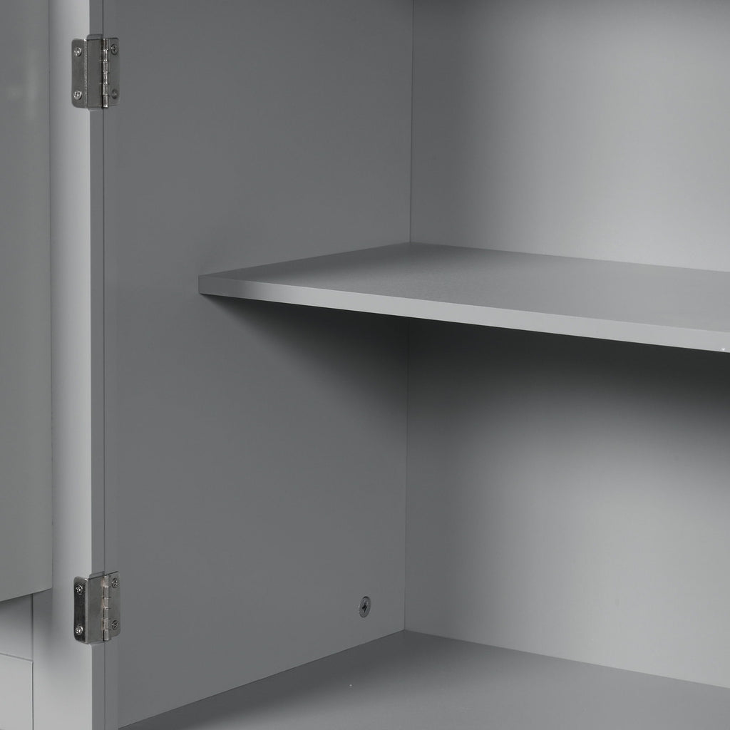 Bathroom Storage Cabinet With Doors And Drawer, Adjustable Shelf