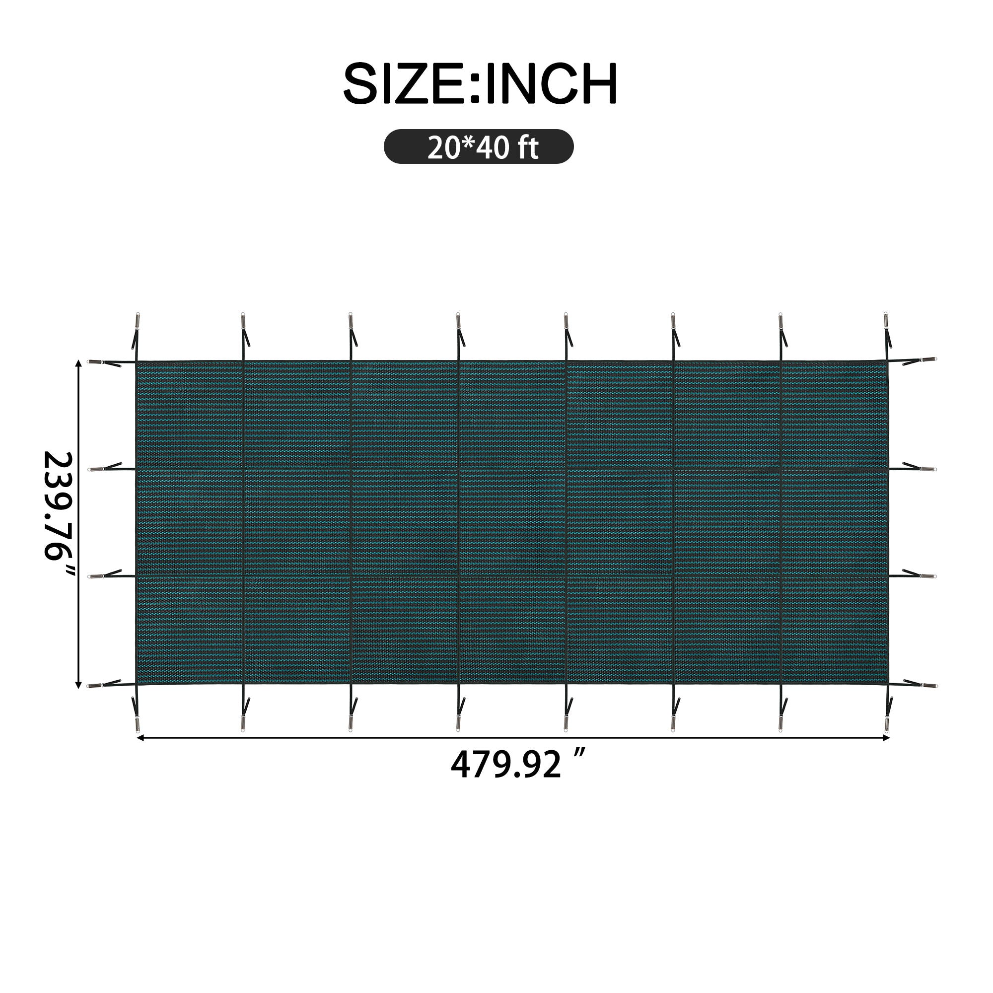 Swimming Pool Safety Cover For Underground Pools - Green