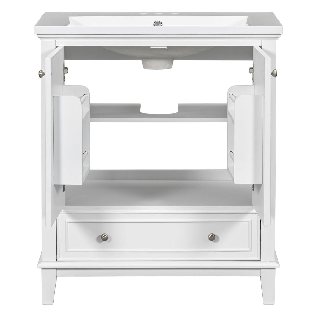 Modern Bathroom Vanity With Sink Combo, Multi Functional Cabinet With Doors And Drawer