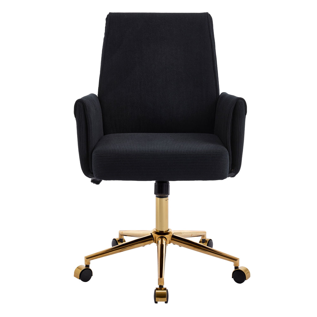 Ergonomic Mid-Back Office Chair With Striped Fabric