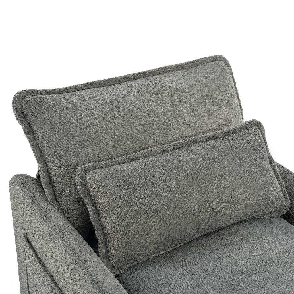 Modern 3 Seater Sofa With Side Storage Pockets For Living Room