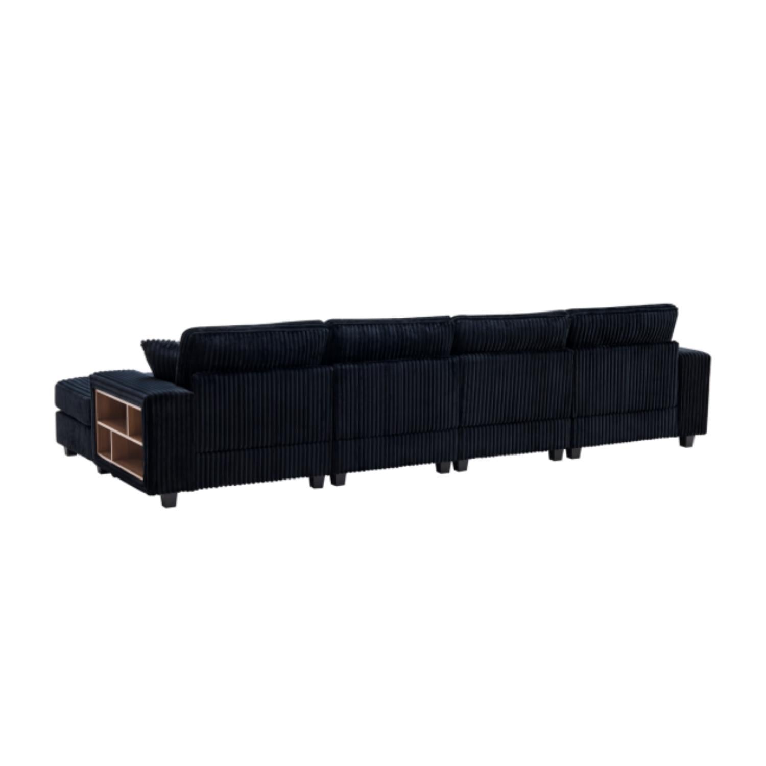 U-Shaped Convertible Sofa, 4 Seater Large Living Room Lounge