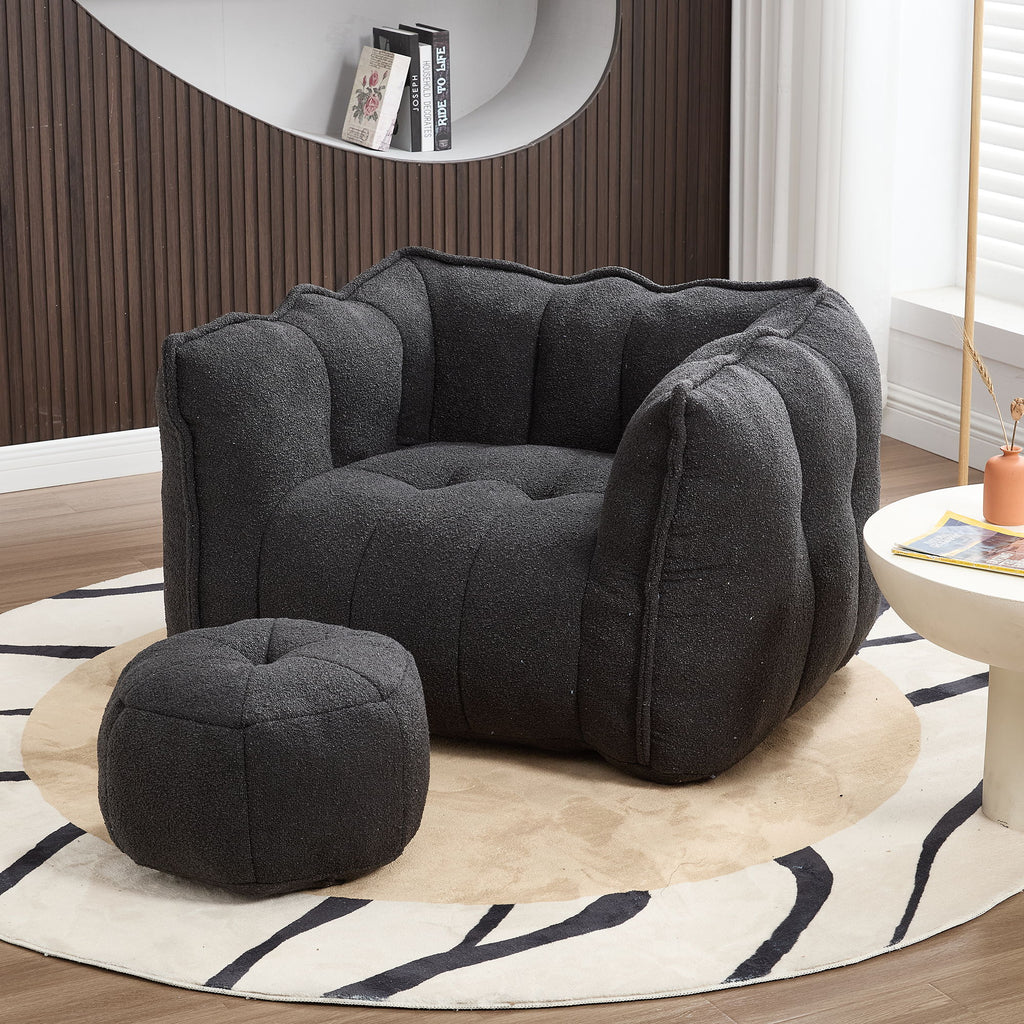Soft Bean Bag Chair With High Resilient Foam