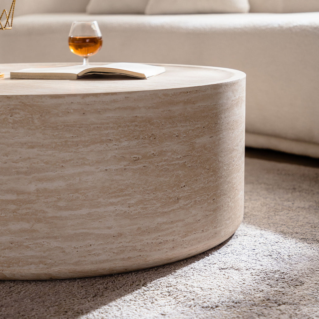 Modern Round Table With Mars Pattern For Living Room