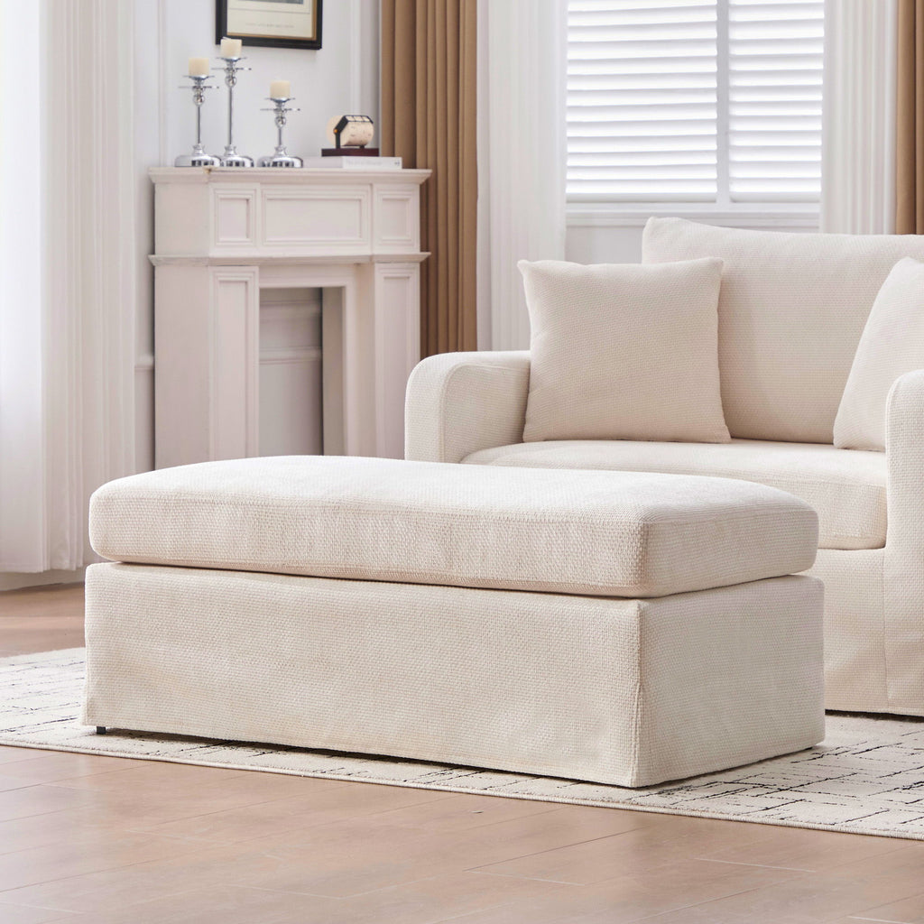 Accent Chair With Ottoman, Includes 2 Bolster Pillows