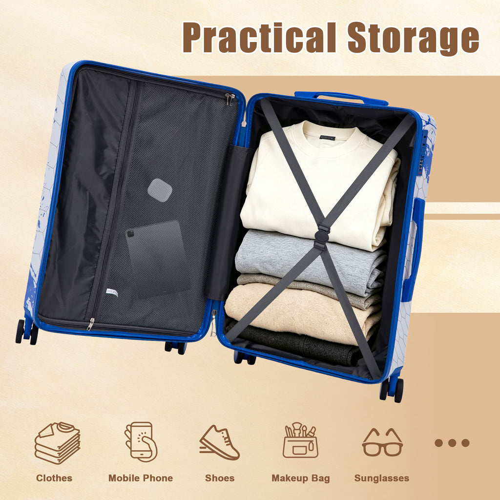 3 Piece With Combination Lock And Silent Wheels