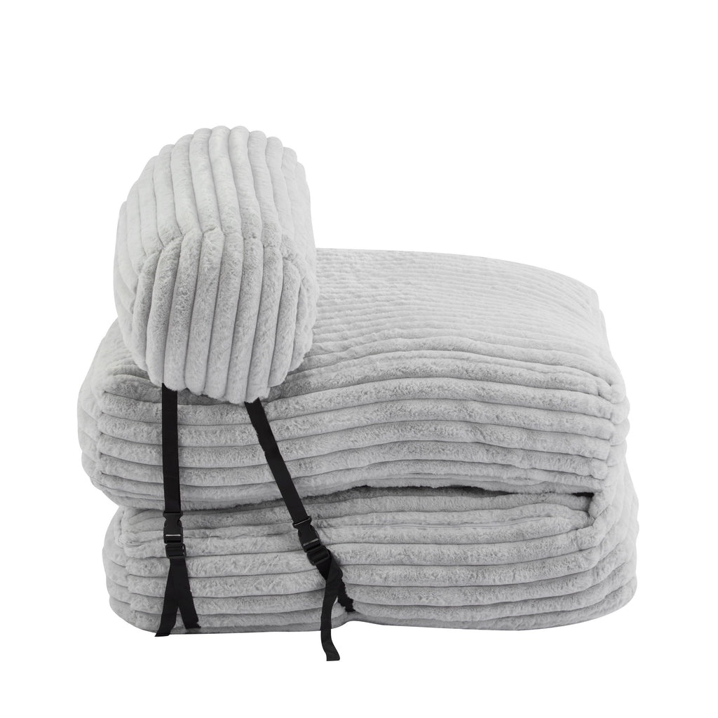 Latina - Indoor Foldbable Bean Bag Lounge Chair - Light Gray