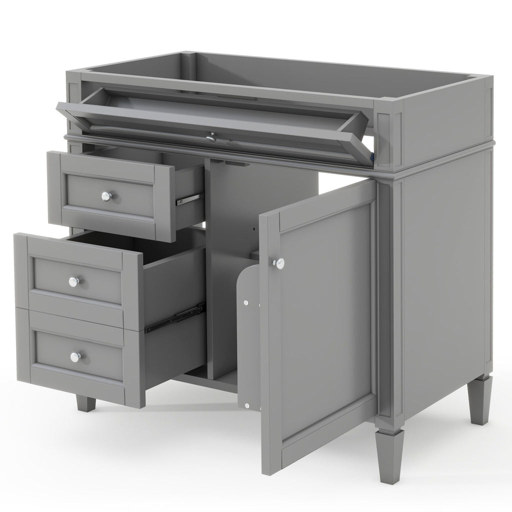 Bathroom Vanity With 2 Drawers And Tip-Out Drawer, Storage Cabinet