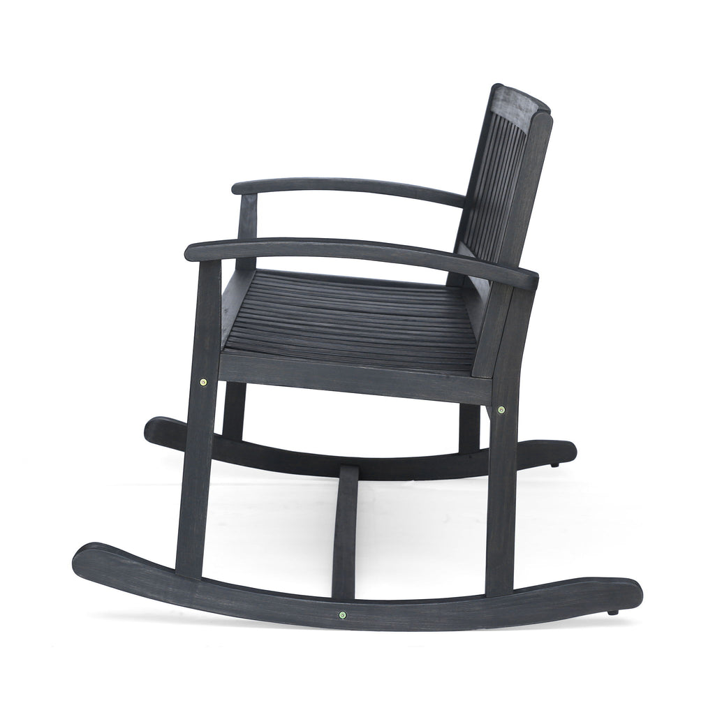 Baxter - Rocking Loveseat - Dark Gray
