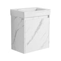 Modern Bathroom Vanity With Ceramic Basin, Wall Mounted Floating Sink Combo, Storage Cabinet