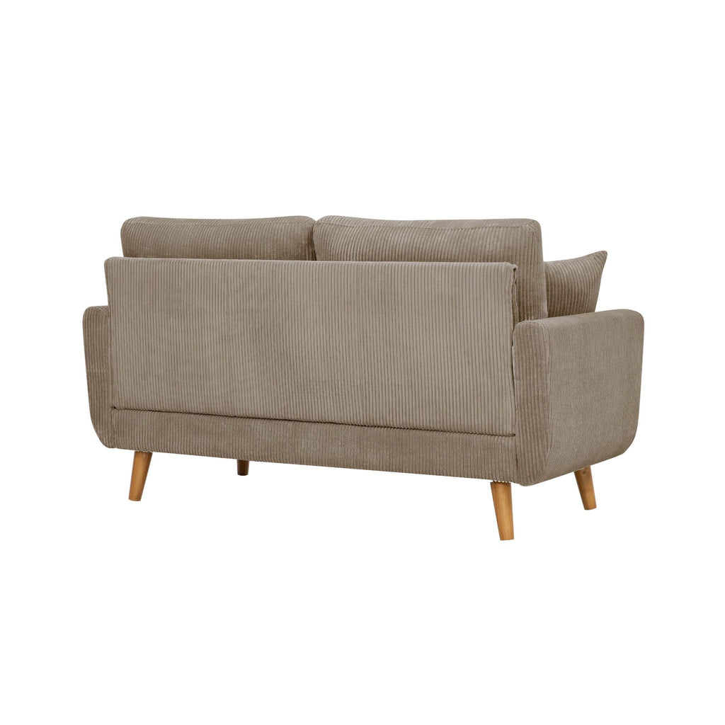 Upholstered Loveseat With Arms And Pillows