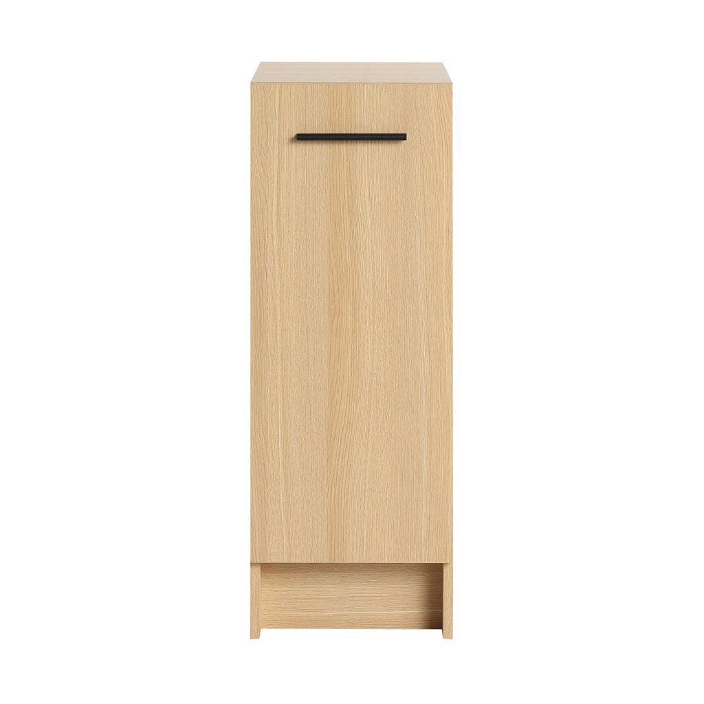 Slim Freestanding Bathroom Storage Cabinet - Light Oak